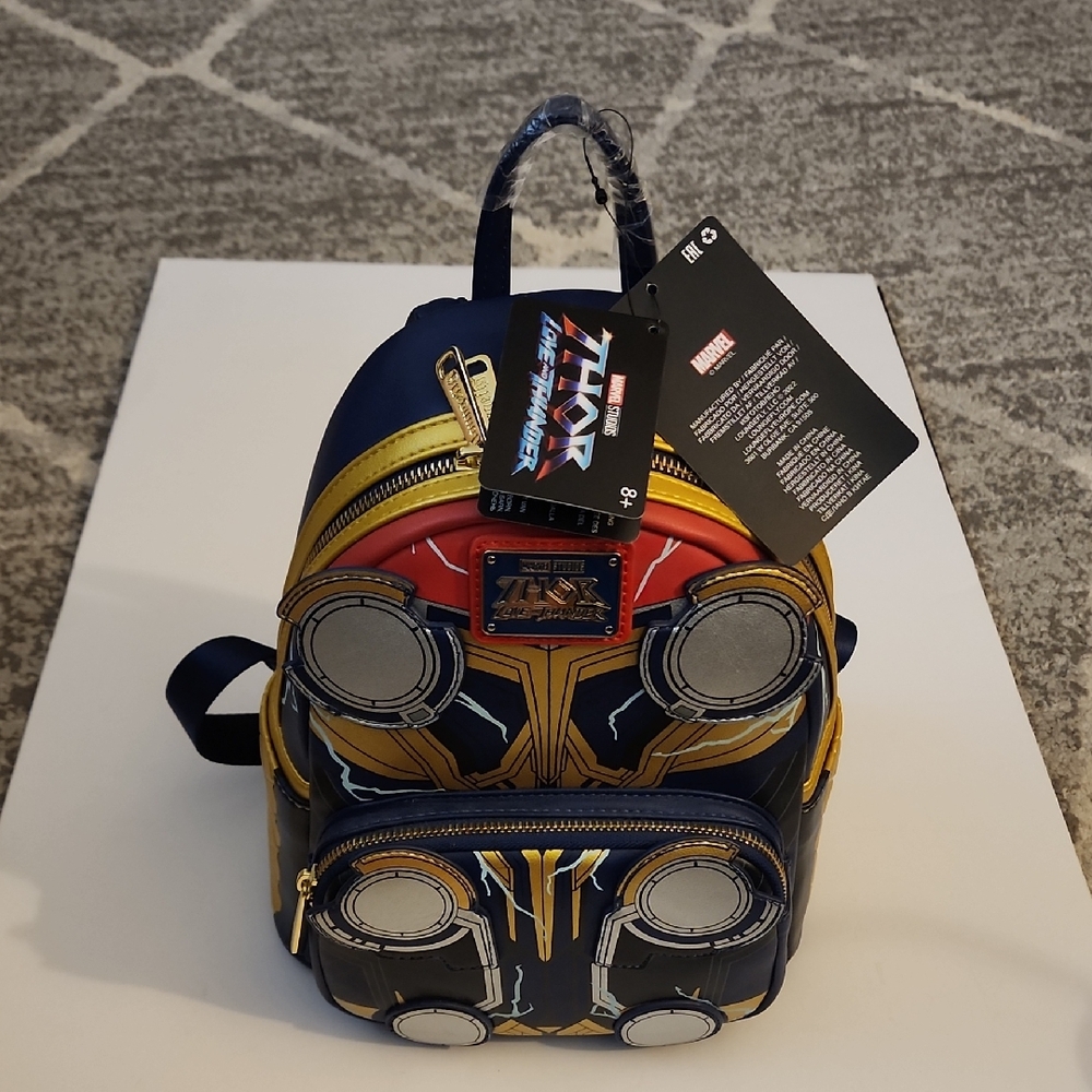 Loungefly Marvel NWT THOR Love and Thunder Mini Backpack. GLOW IN THE DARK